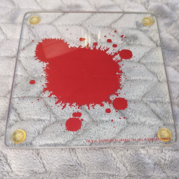 SOLD🔪😳Dexter blood spatter Coasters 💢 set of 6 collector's item - Picture 10 of 12